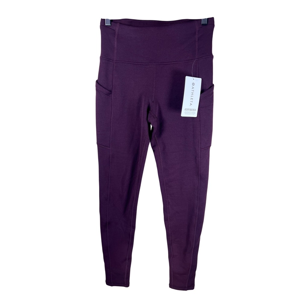 NWT Athleta Altitude Stash Tight Polartec Power Stretch Plum Fleece XS